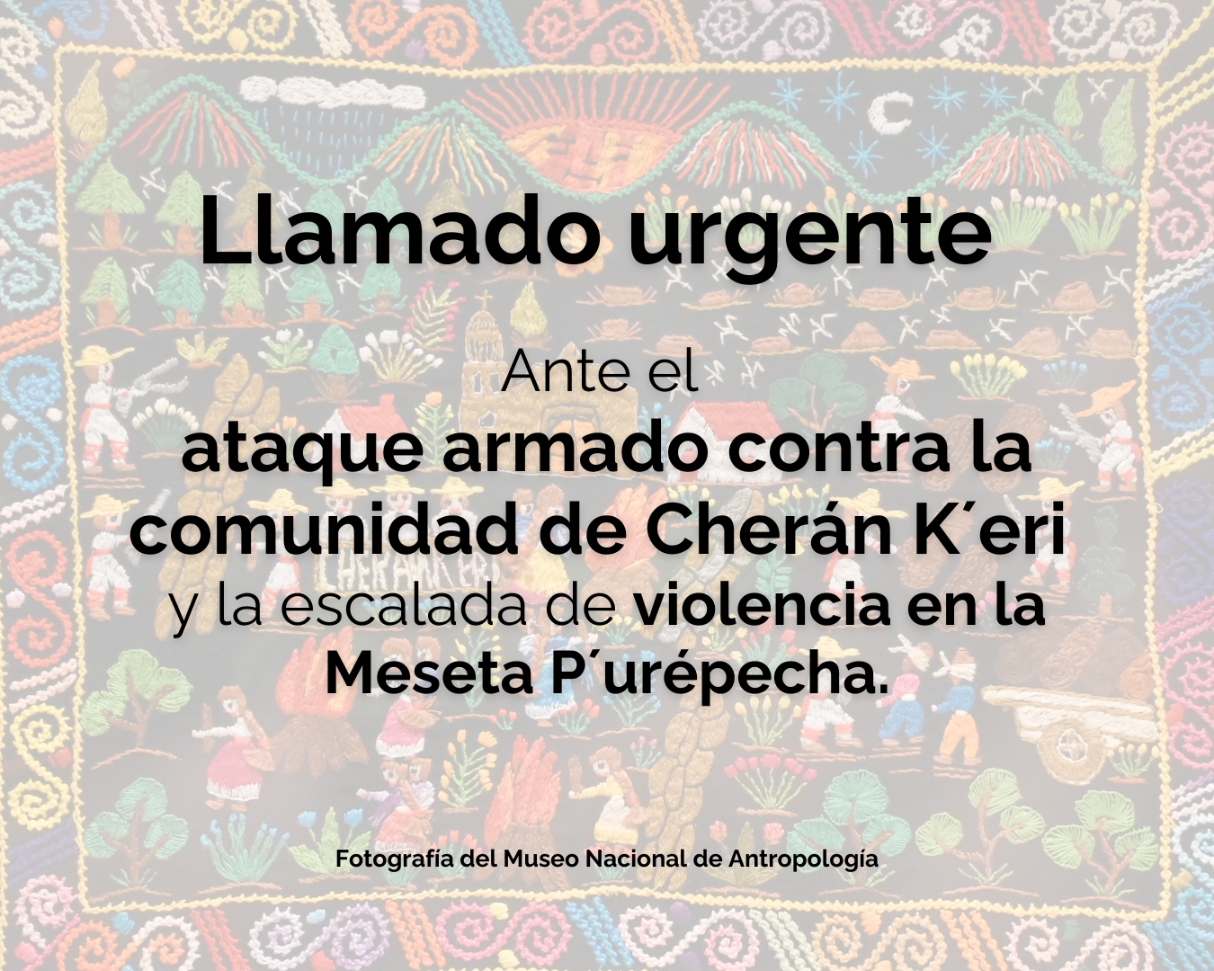 Llamado urgente ante el ataque armado contra la comunidad de Cherán K´eri y la escalada de violencia en la Meseta P´urépecha